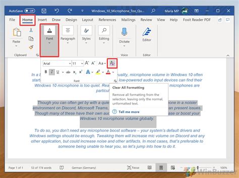 how do i remove html formatting from a word document