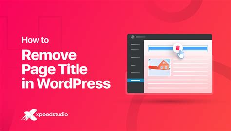 how do i remove page title in wordpress