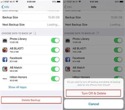 how do i remove photos from icloud backup