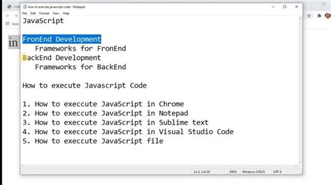 how do i run javascript in notepad