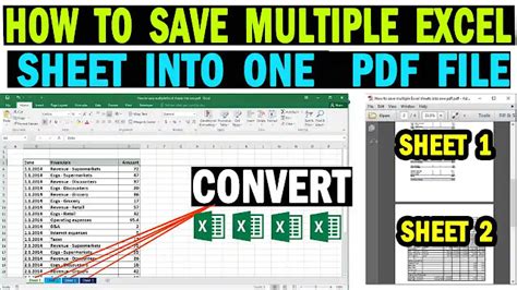 how do i save an excel spreadsheet as a pdf with multiple sheets
