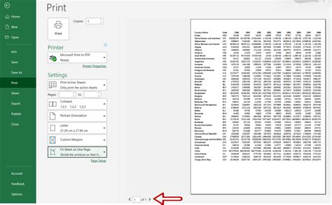 how do i save an excel spreadsheet as a pdf without cutting it off