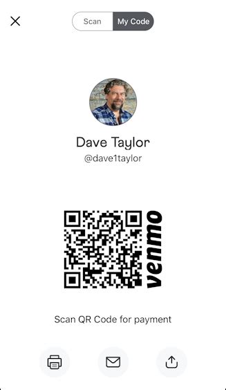 how do i send my venmo scan code