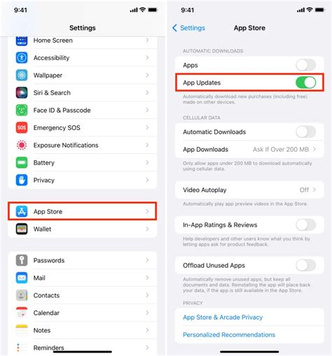 how do i set my iphone to update apps automatically