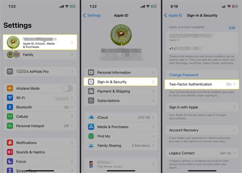 how do i set up two factor authentication on iphone