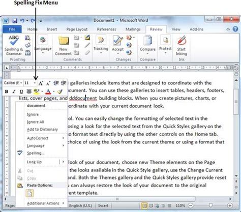 how do i show spelling errors in word