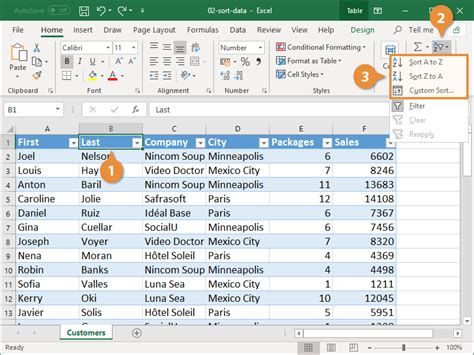 how do i sort columns in excel