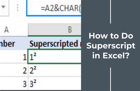 how do i superscript in excel