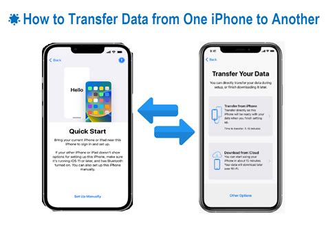 how do i transfer data from.one iphone to another