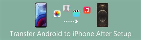 how do i transfer from android to iphone after setup