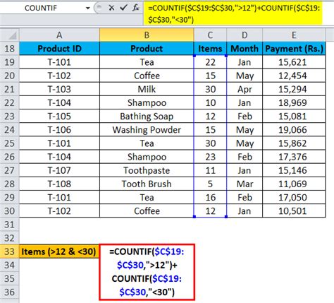 how do i use countif in excel for multiple criteria