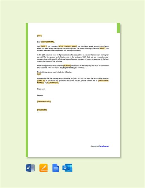 how do i write a letter of request for a training course
