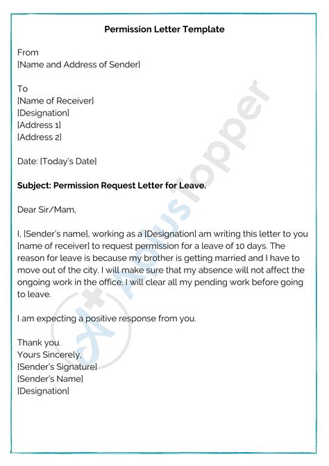 how do i write a letter requesting permission