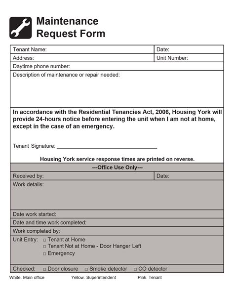 how do i write a maintenance request email