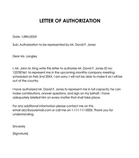 how do i write an authorization letter for requesting a document