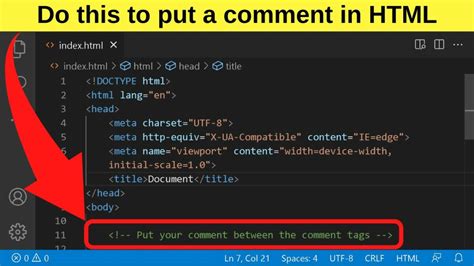 how do u comment in html