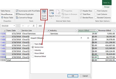 how do you add a slicer that will allow you to filter data by time in excel