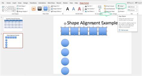 how do you align multiple shapes in powerpoint