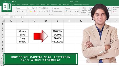 how do you capitalize all letters in excel without formula