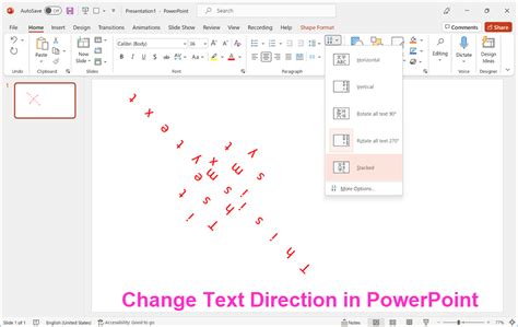 how do you change text direction in powerpoint