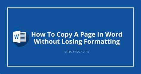 how do you copy and paste in word without losing formatting