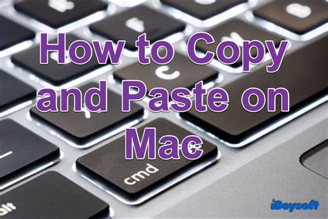 how do you copy and paste on apple mac