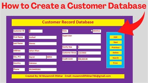 how do you create a customer database