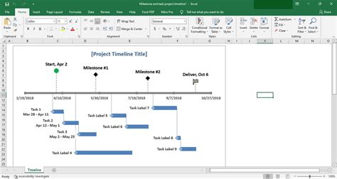 how do you create timeline in excel