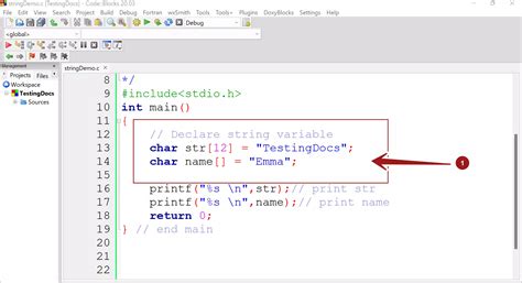 how do you declare a string variable in c