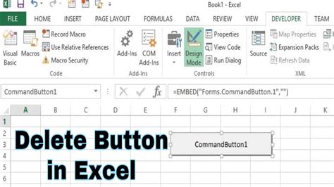 how do you delete a button in excel