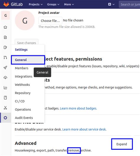 how do you delete a project in gitlab