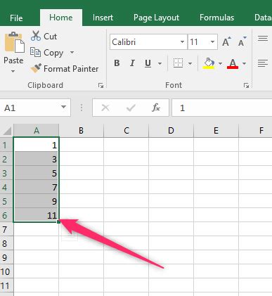 how do you drag 1 2 3 in excel with keyboard