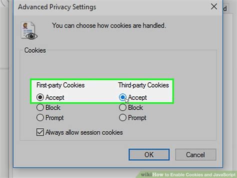 how do you enable cookies and javascript