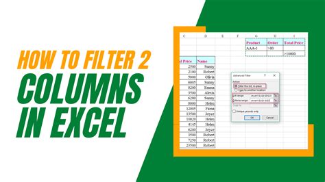 how do you filter multiple columns in excel without mixing data