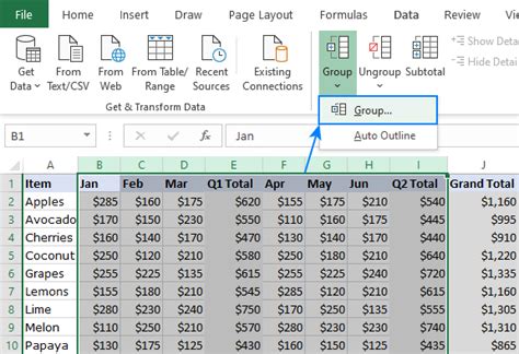 how do you group rows together in excel