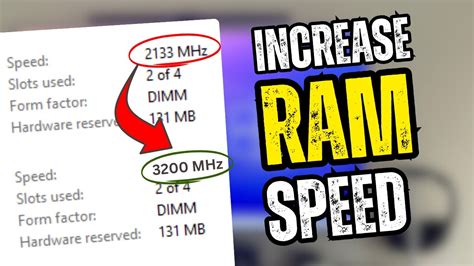how do you increase ram speed