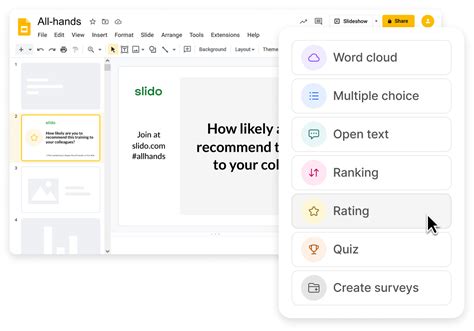how do you insert a poll in google slides