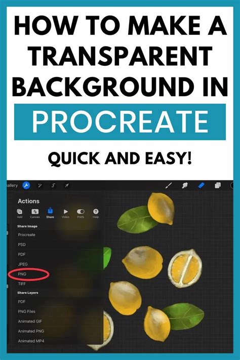 how do you make a background transparent in procreate