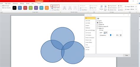 how do you make a venn diagram in word