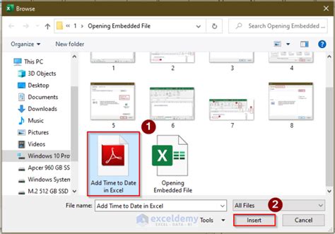 how do you open an embedded file in pdf