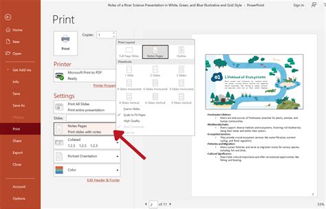 how do you print a powerpoint with speaker notes