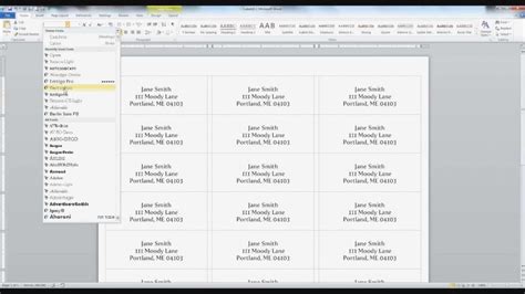 how do you print address labels from excel spreadsheet