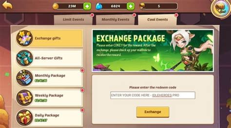 how do you redeem codes in idle heroes