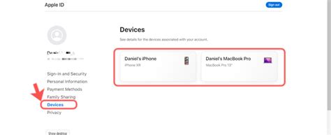 how do you remove device from apple id