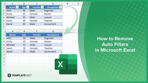 how do you remove filter in ms excel