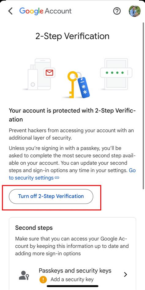 how do you remove two step verification
