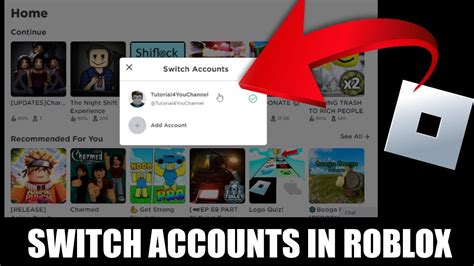 how do you switch accounts on roblox computer