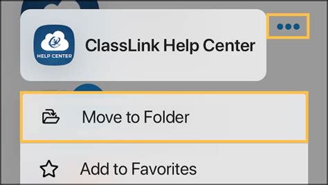 how do you take apps out of a folder on classlink