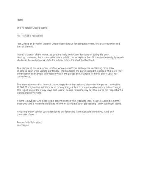 how do you write a formal letter to a judge