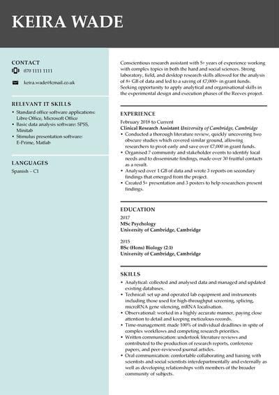 how do you write a good introduction for a cv